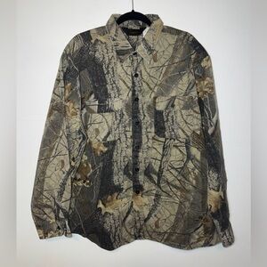 Realtree Hardwoods liberty Hunting flannel button Men's Camouflage shirt 2XL